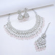 Bridal Jewelry Set – Ruby Red & Champagne Kundan Choker