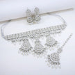 Bridal Jewelry Set – Pearl White & Antique Gold Kundan Choker