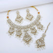 Bridal Jewelry Set – Emerald Green & Antique Gold Polki Choker