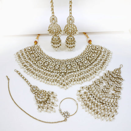 Bridal Jewelry Set – All Pearl White Full Bridal Set