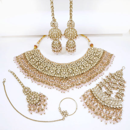 Bridal Jewelry Set – Blush Pink & Champagne Full Bridal Set