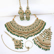 Bridal Jewelry Set – Emerald Green & Champagne Full Bridal Set