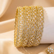 Set of 4 silver-tone wave bangles with marquise pink zircon stones – copper/brass fashion jewelry