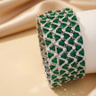 Zircon bangle set – copper/brass fashion jewelry
