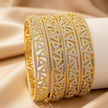 Zircon bangle set – copper/brass fashion jewelry