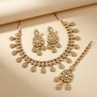 Bridal Jewelry Set – Necklace, Earrings & Maang Tikka Dimond Stone
