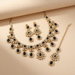Bridal Jewelry Set – Navy Blue & Gold