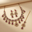 Bridal Jewelry Set – Fuchsia Pink & Gold