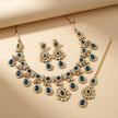 Bridal Jewelry Set – Sapphire Blue & Gold