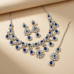 Bridal Jewelry Set – Sapphire Blue & Silver