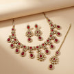 Bridal Jewelry Set – Ruby Red & Silver