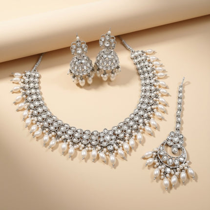 Bridal Jewelry Set – Crimson Red & Antique Gold