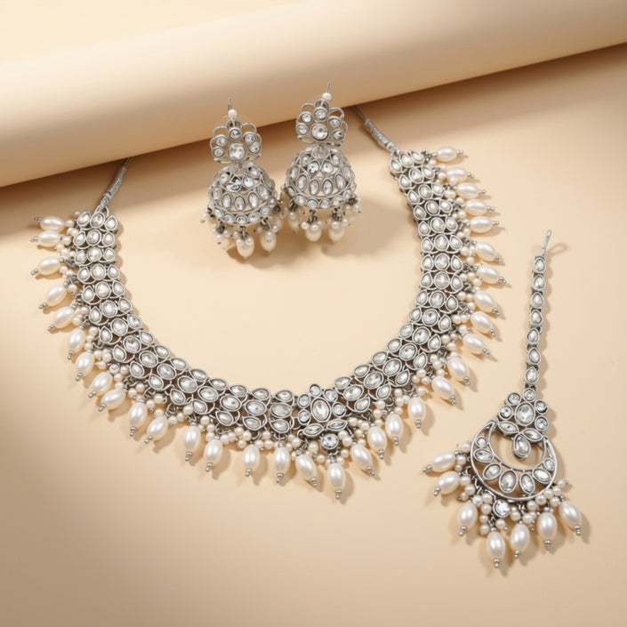 Bridal Jewelry Set – Crimson Red & Antique Gold