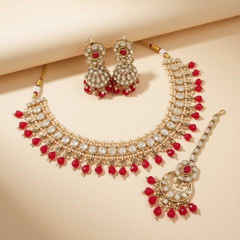 Bridal Jewelry Set – Green Crystal & Antique Gold