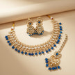 Bridal Jewelry Set – Navy Blue Crystal & Antique Gold